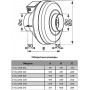 Канальный вентилятор ERA PRO Cyclone 200 (890 м3/ч) D200 центробежный в пластиковом корпусе